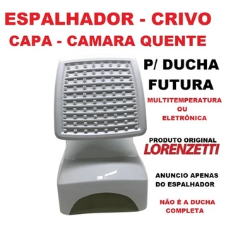 Espalhador Capa Crivo Câmara Quente P/ Futura Eletronica (NÃO É O CHUVEIRO COMPLETO) - Ref. F-100 - Original Lorenzetti