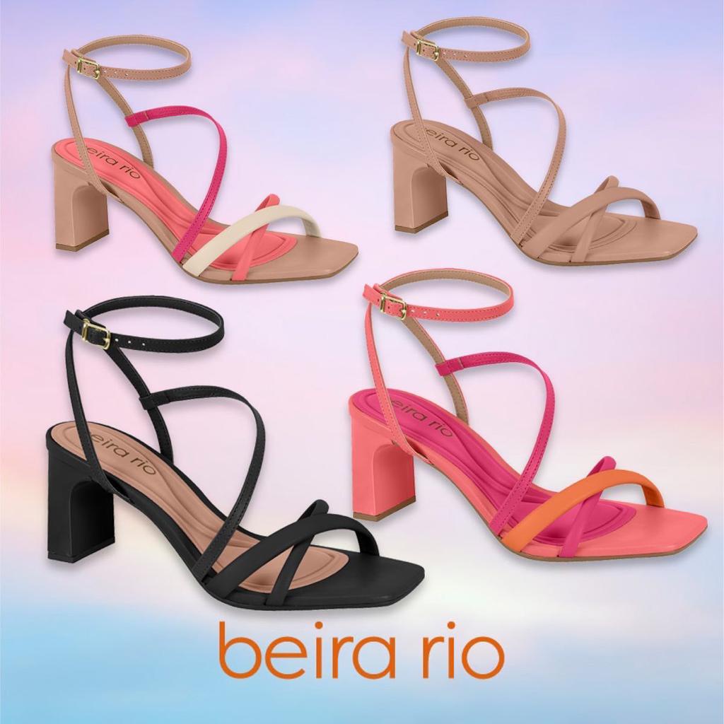 Sandalia Feminina Beira Rio Original Confortavel Novidade Salto Medio ...