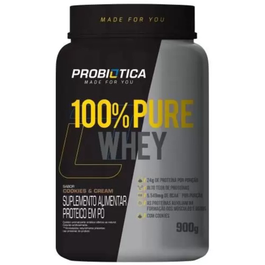 100% Pure Whey Cookies & Cream 900g Probiótica