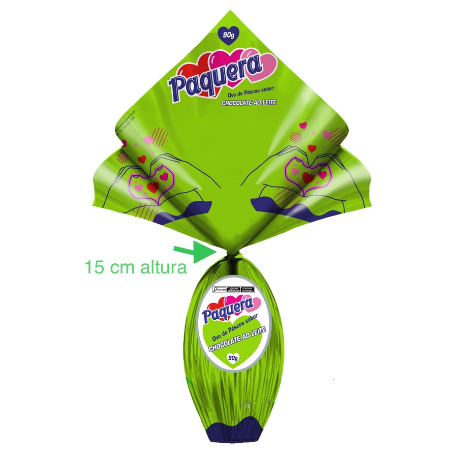 OVO DE PÁSCOA PAQUERA CHOCOLATE AO LEITE 90g Shopee Brasil