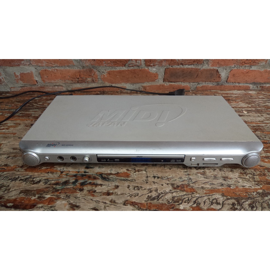 aparelho dvd midi md-9099g usb cartão caraoke video game sem os controles e microfone
