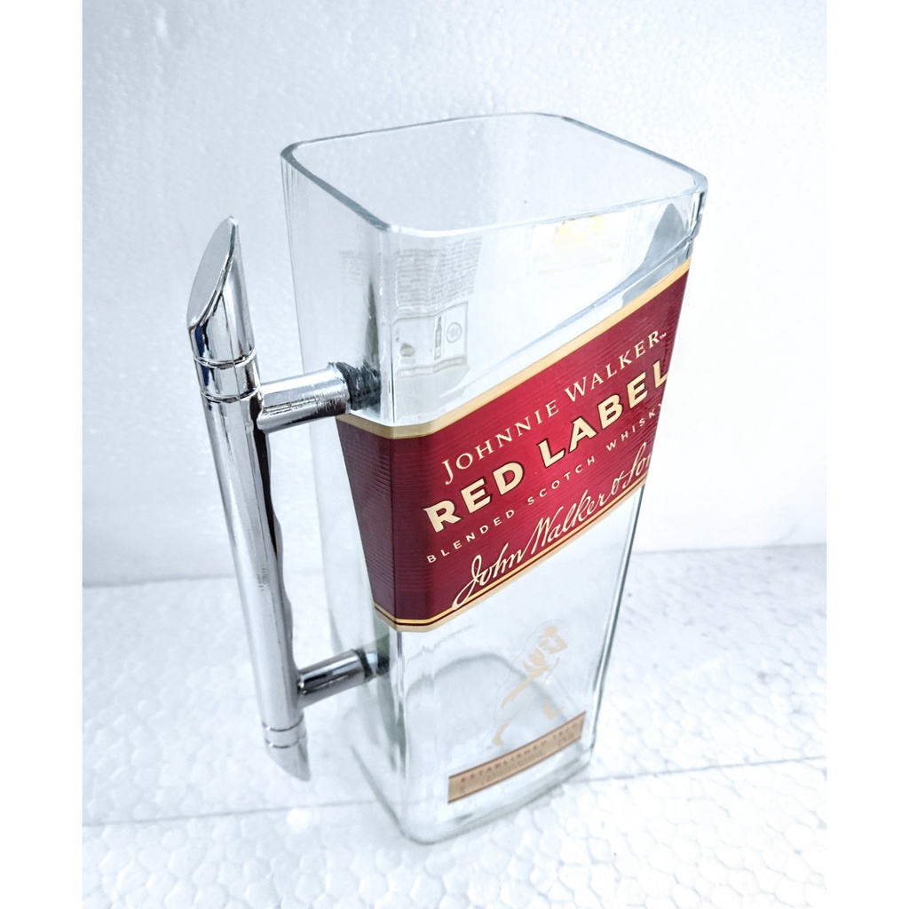 copos canecas red label com alça linda artesanato de vidro