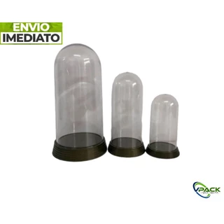 Redoma/Cupula 20CM Com Base Ouro Envelhecido