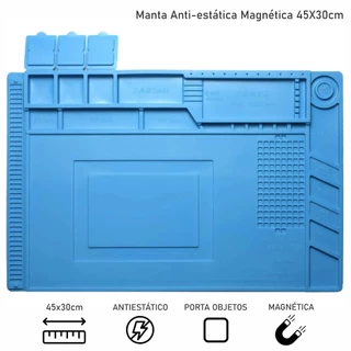 Manta Magnética Antiestática GRANDE 45x30cm S-160 Silicone