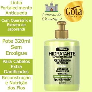 Creme Hidratante Capilar Sem Enxágue Para Fortalecimento de Cabelo 320ml -  Gota DouradaPerfumaria Seiki - Loja de Cosméticos e Produtos de Beleza