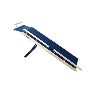 Rampa Escada Pet Até 15kg - 48 à 75 de altura com Antiderrapante - Para camas altas - Com Grades - Top Plus Elite 150