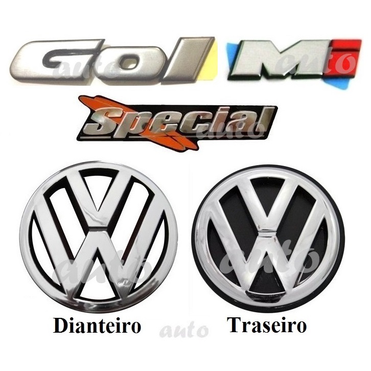 Acessórios para Carro - Adesivo - Emblema Volkswagen Gol g2 bola Traseiro e Dianteiro Special ano 1995 À 1999