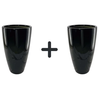 Conjunto/ Kit 2 Vasos Paris 52cm Fibra de Vidro Estilo Vietnamita Cachepot para Plantas e Flores Artificiais