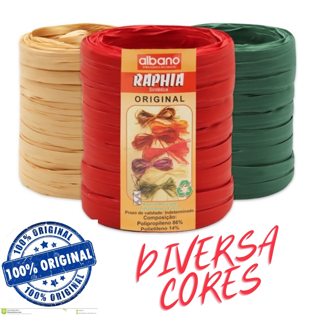 Rafia Sintética Original 100 Metros Opções de cores | Shopee Brasil