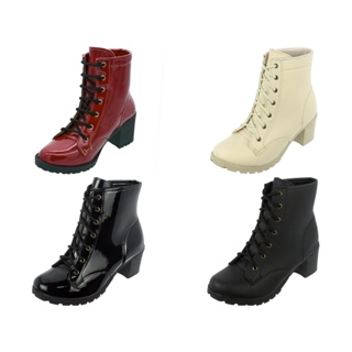 Bota Coturno Feminina Salto Alto Tratorado G80