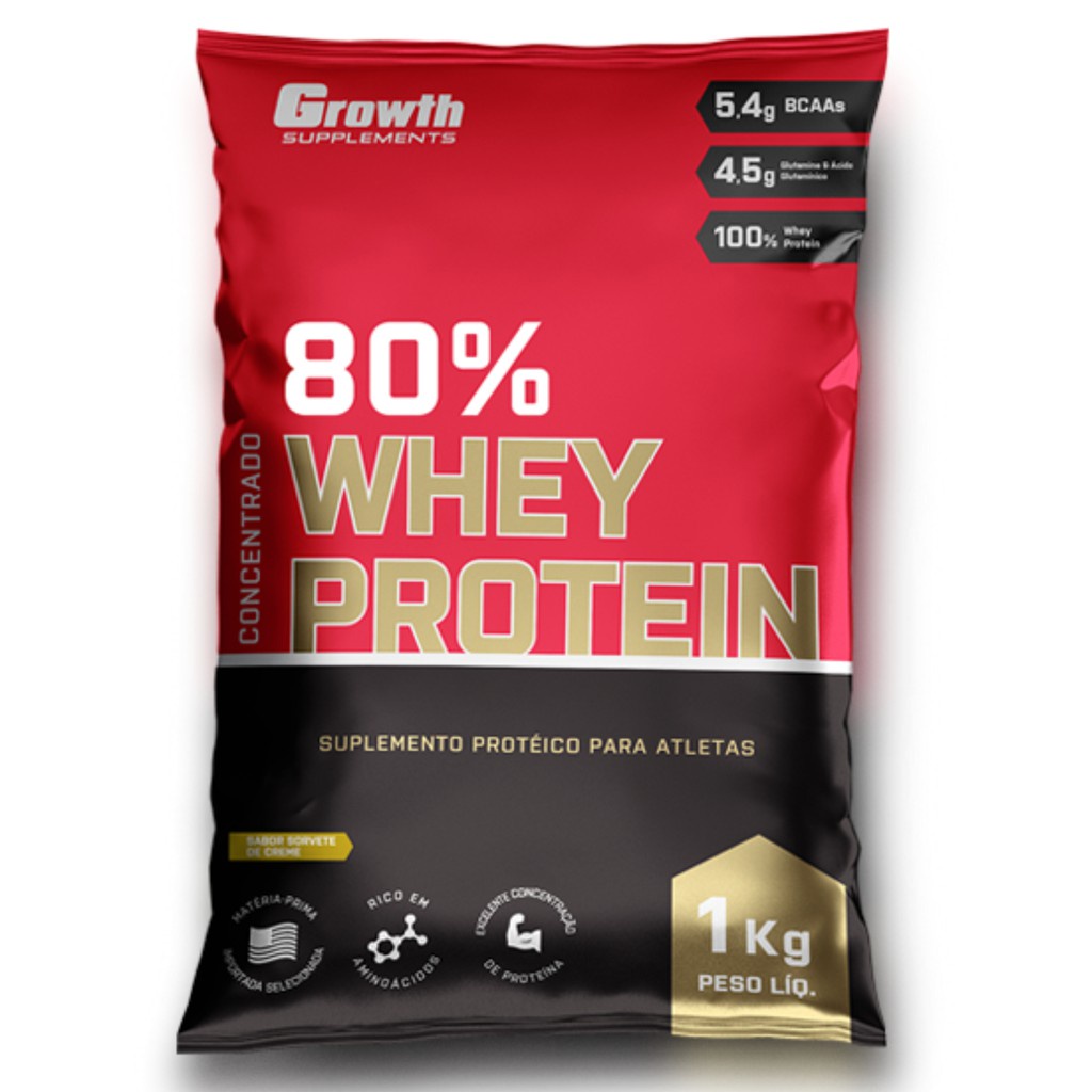 Whey Protein Growth Concentrado 80% – 1kg