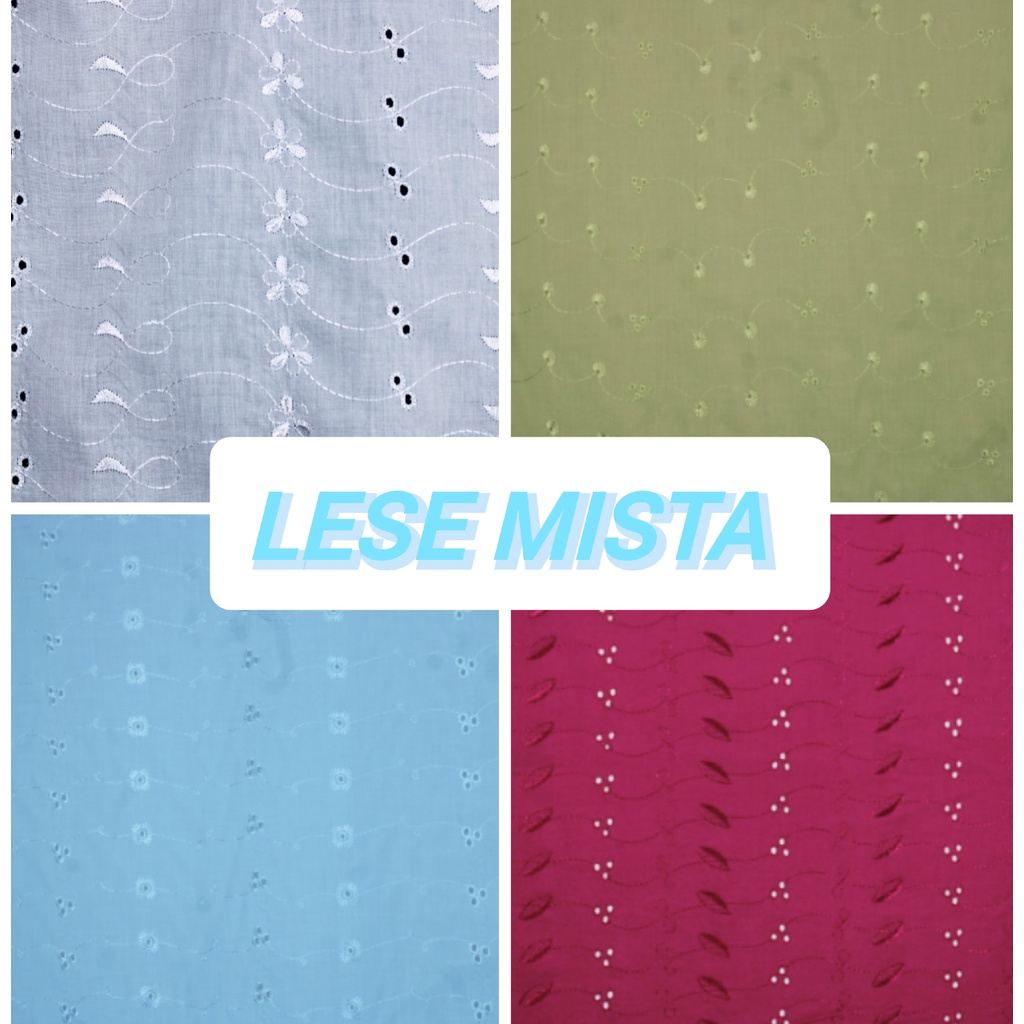 Tecido Laise Bordada Mista 1,50 x 1,50m lese