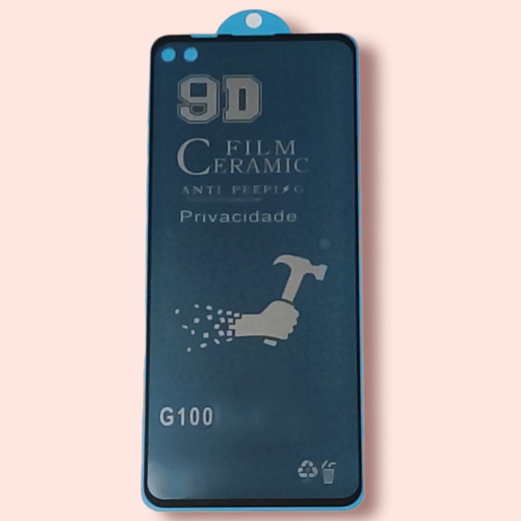 Película Flexível Cerâmic Privativa 9D para Moto G100 ou G200