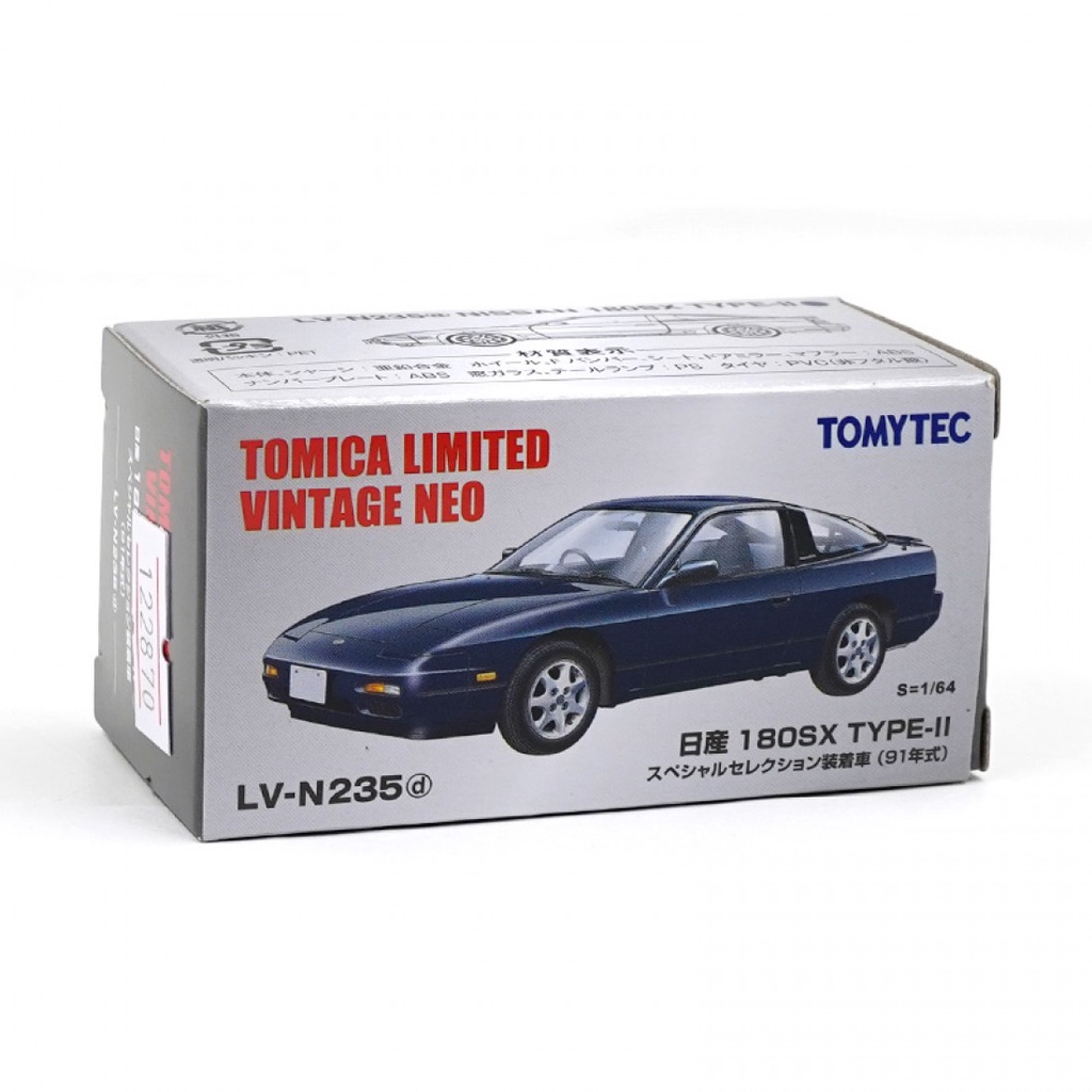 Tomica Limited Vintage NEO LV-N235c 180SX TYPE-II Silver 1/64