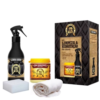 Kit Limpa Couro Jr + Hidratante De Couro JR para Bancos automotivos Jaquetas Botas Bolsas Sofás Cadeiras Gammer