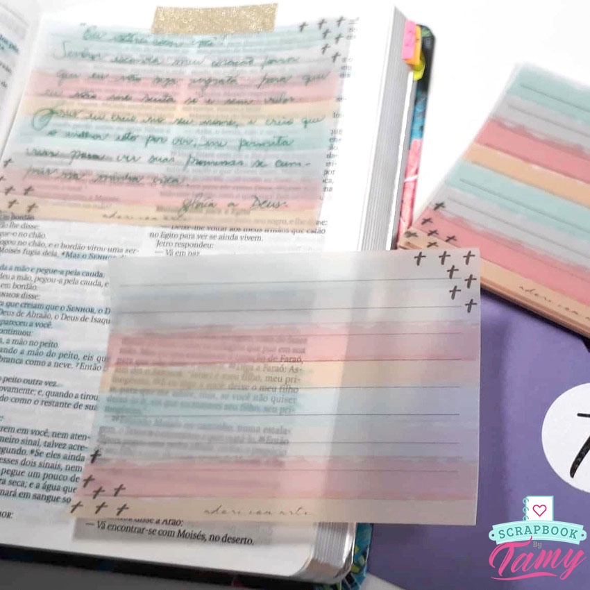 Bloco para Anotações VELLUM MODELO LISTRAS Bible Journaling Adore