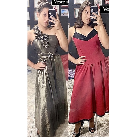 Vestidos de festa semi-novos longo curto elegante casamento formatura chique desapego bazar brechó senhora