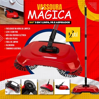 VASSOURA MÁGICA 360 3 EM 1 Limpa Pá E Aspirador Mágica