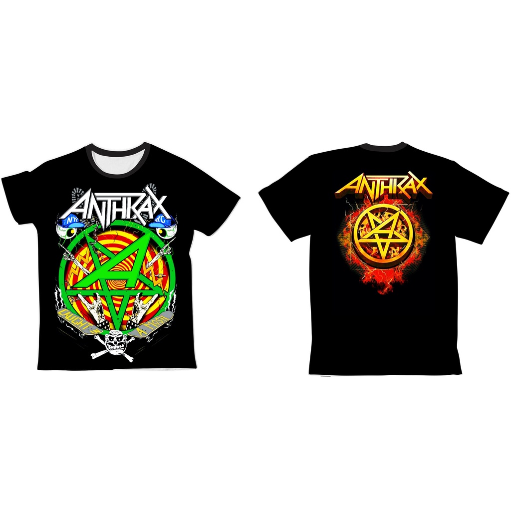 Camiseta Banda Anthrax Tecido Dry Fit Proteção UV50 Shopee Brasil