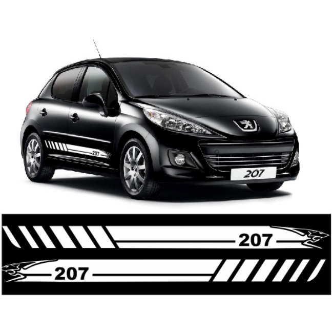 Autocollant Sticker Tuning 'Down-Out Dub' Pour Peugeot 207 - Décoration Voiture/moto - Neuf - Ritrama Italie