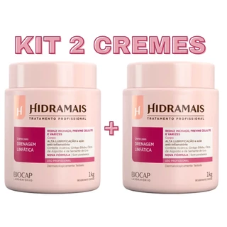 Kit 2 Cremes Hidramais Para Massagem - Drenagem Linfática - 1 Kg - ORIGINAL