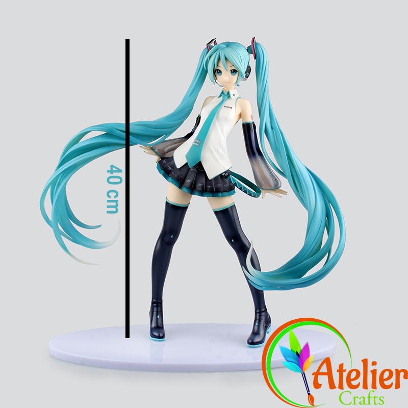 Action Figure Hatsune Miku Vocaloid 40cm - PVC Figure 1/4 Scale - Boneca Anime Kawaii - Hatsune Miku Crypton Future Media - Character Vocal Series Figure Statue