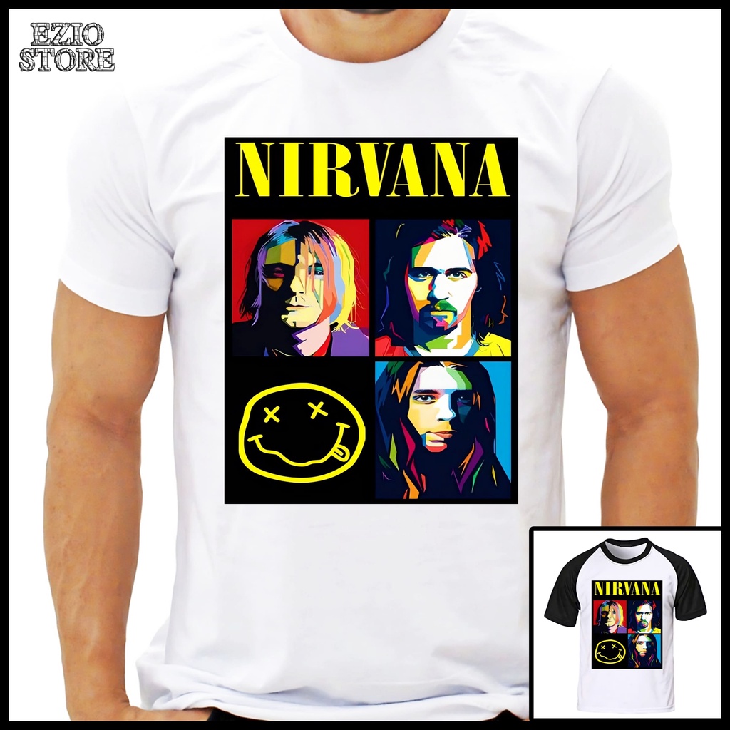 Camiseta Banda Nirvana Camisa Rock 100% algodão em Promoção na