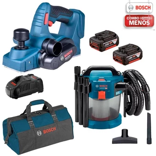 Plaina Gho18v-li + Aspirador Pó E Líquido Gas18v-10l Bosch