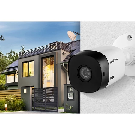 Câmera Falsa Bullet Infravermelho Bivolt Com Led Inibe Intrusão e Furto