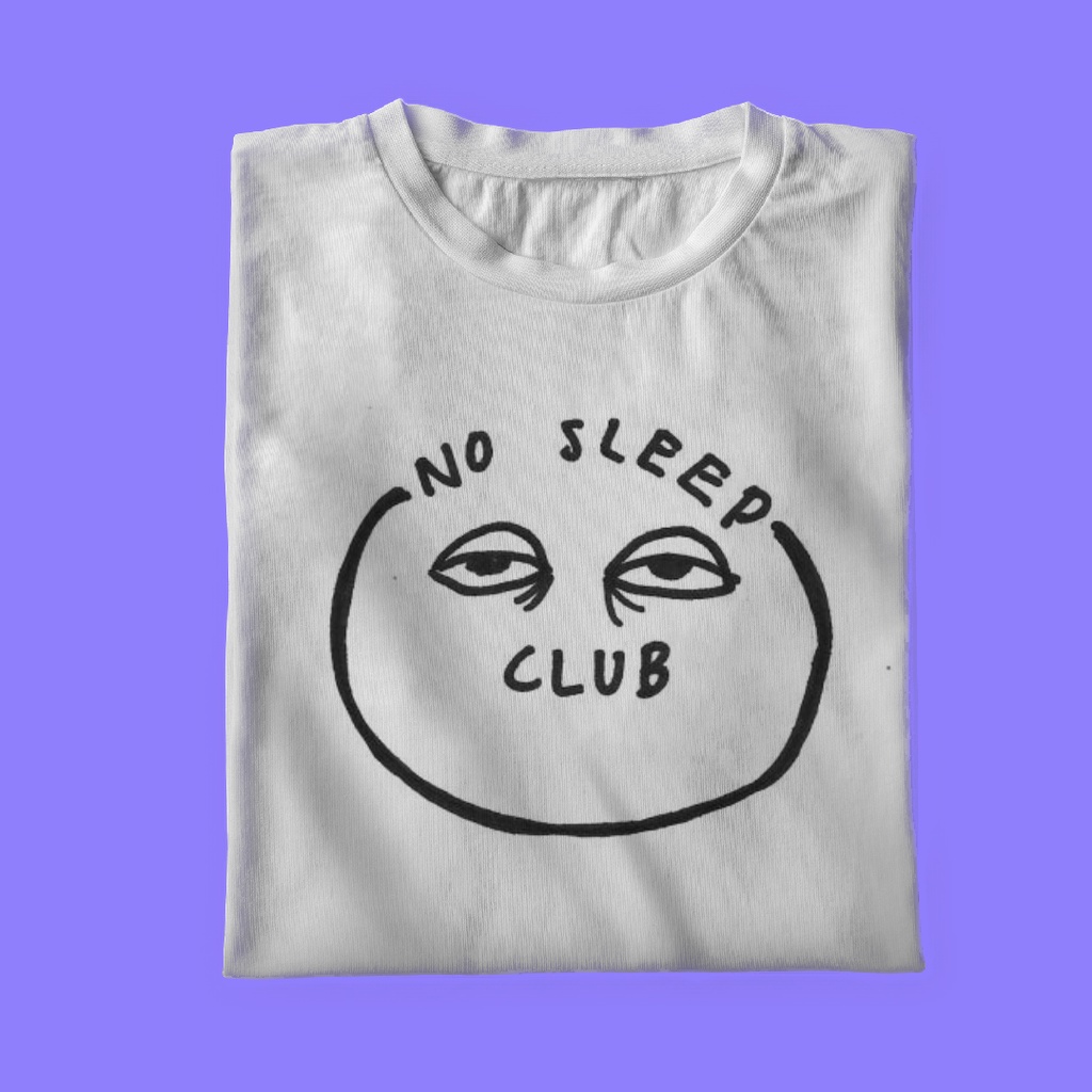 Camiseta No SLEEP CLUBE Clube que não dorme