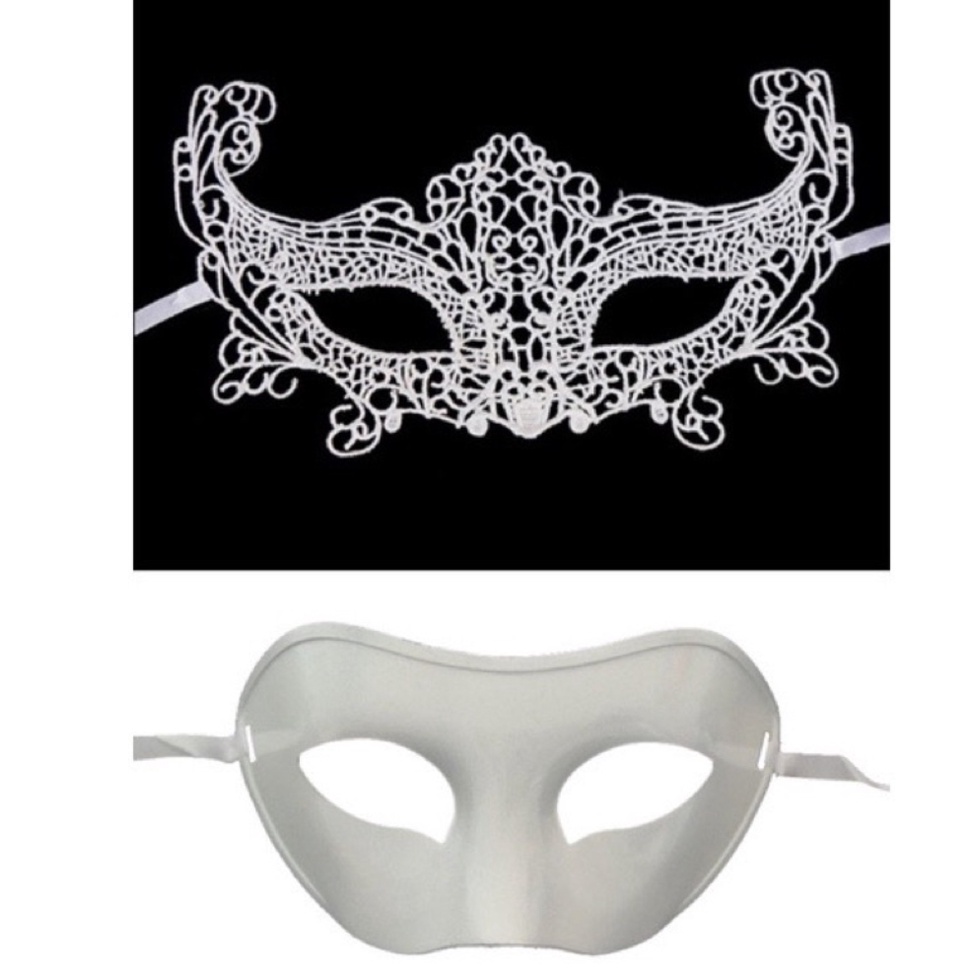 Máscaras Venezianas Para Casal - Metal E Plástico Com Strass