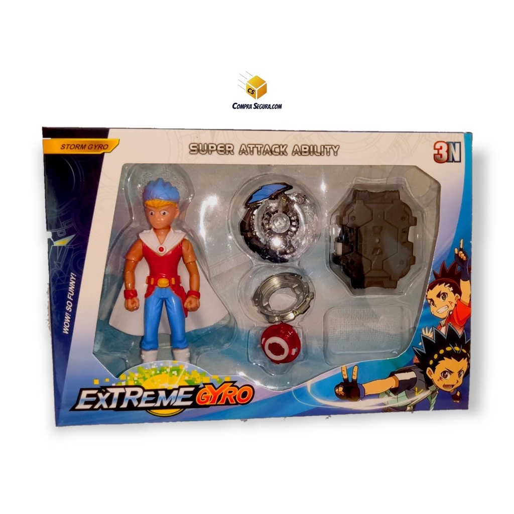 Beyblade Burst Evolution Extreme Gyro Turbo + Grip Lançador Speed