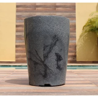 Vaso Coluna lisa Premium Moderna para Plantas em Polietileno 40x28 estilo Marmore