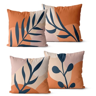 Kit 4 Capas De Almofadas Decorativas Floral Moderna 02