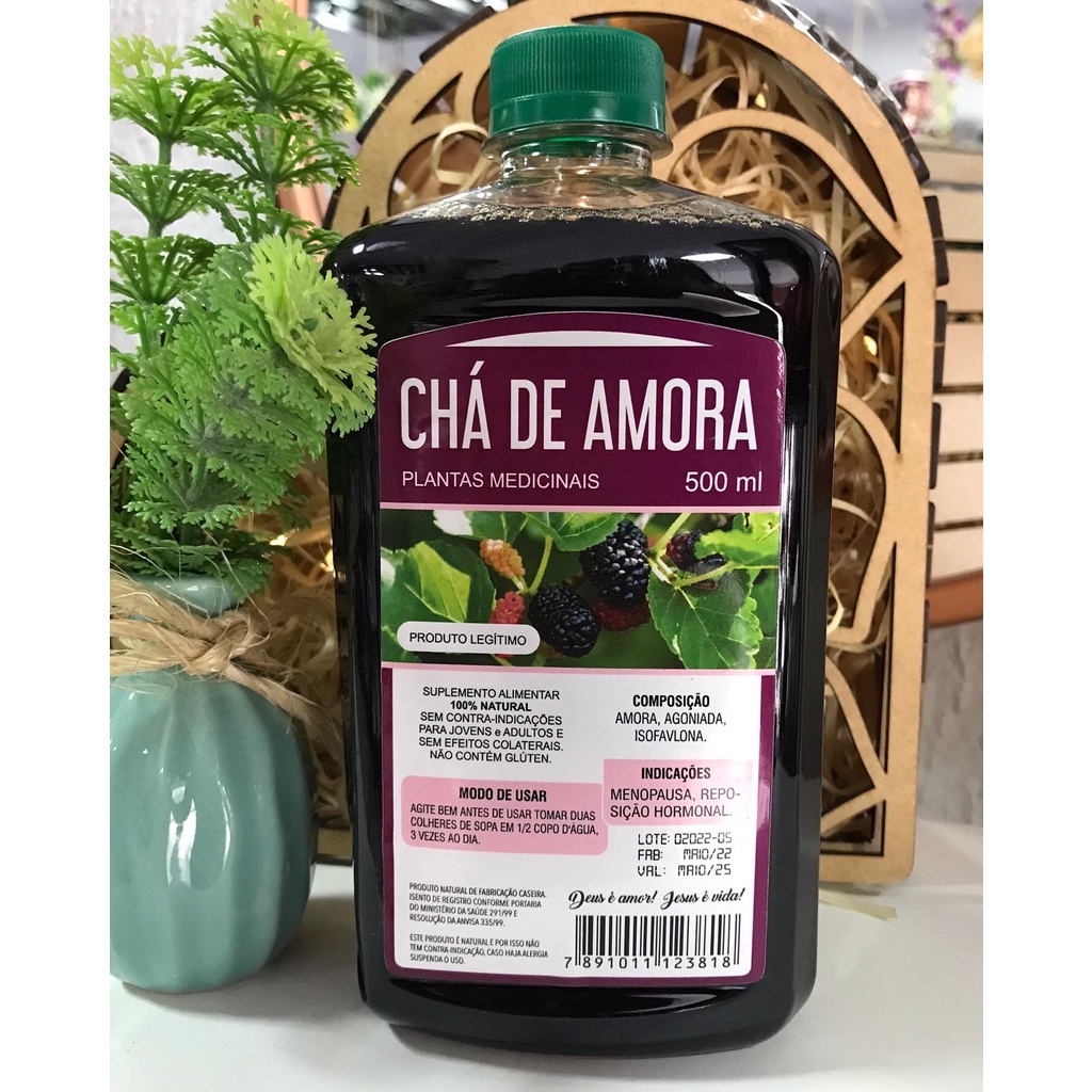 Cha de amora 500ml original MENOPAUSA Shopee Brasil