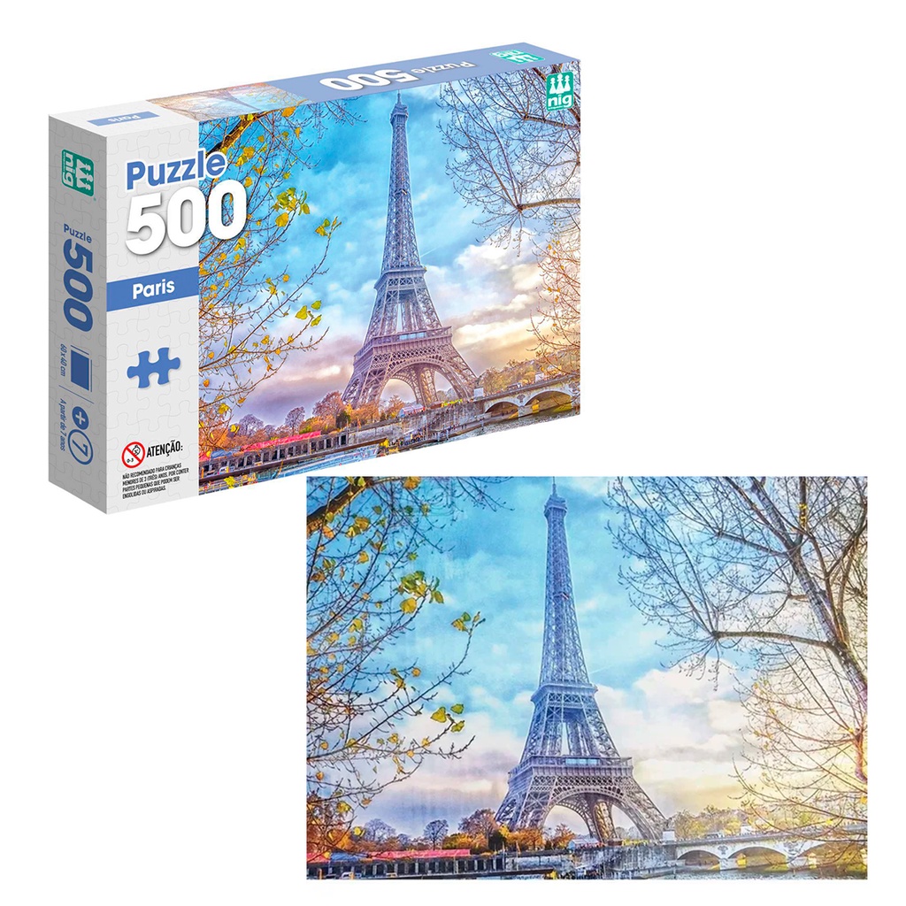 Puzzle Quebra-cabeça Paris Torre Eiffel - 1000 Peças - Toyster