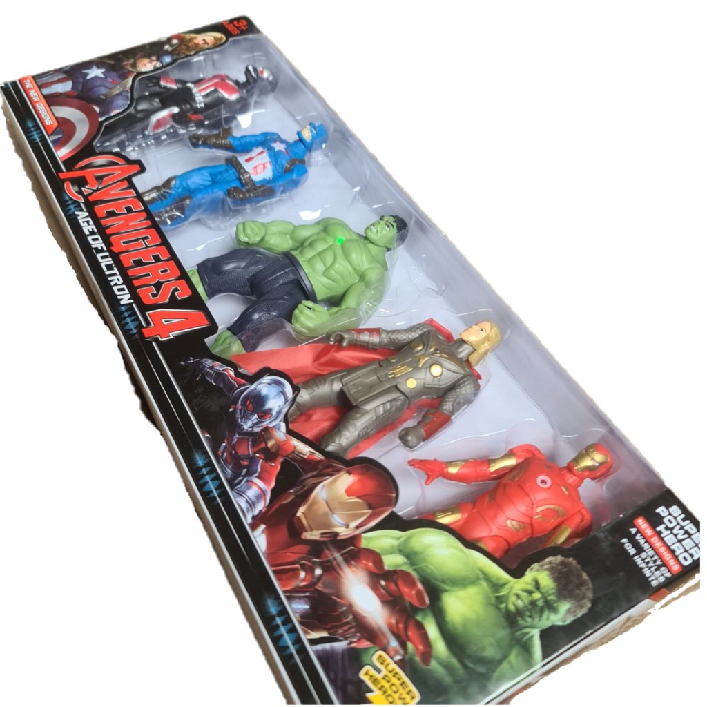 Kit Bonecos Super Heróis Avengers Marvel 5 Figuras De Ação 15 Cm ...