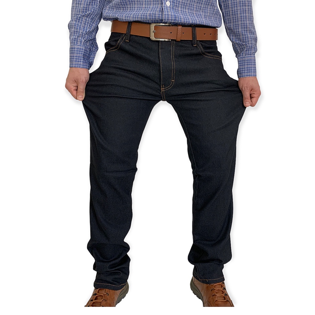 Calça Jeans Masculina Tradicional Reforçada Com Elastano Reta Básica Lycra