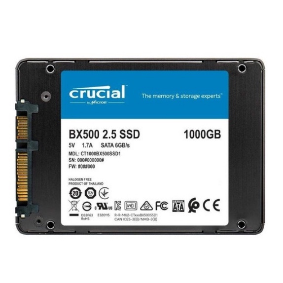 Crucial SATA-SSD（1TB） Crucial BX500 1TB 3D NAND SATA 2.5-inch SSD | CT1000BX500SSD1
