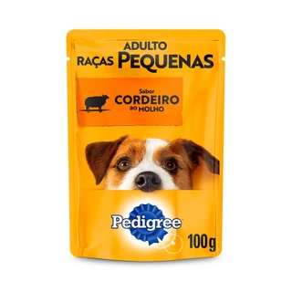 Ração Úmida Pedigree Sachê Cães Adultos Raças Pequenas Cordeiro ao Molho 100g