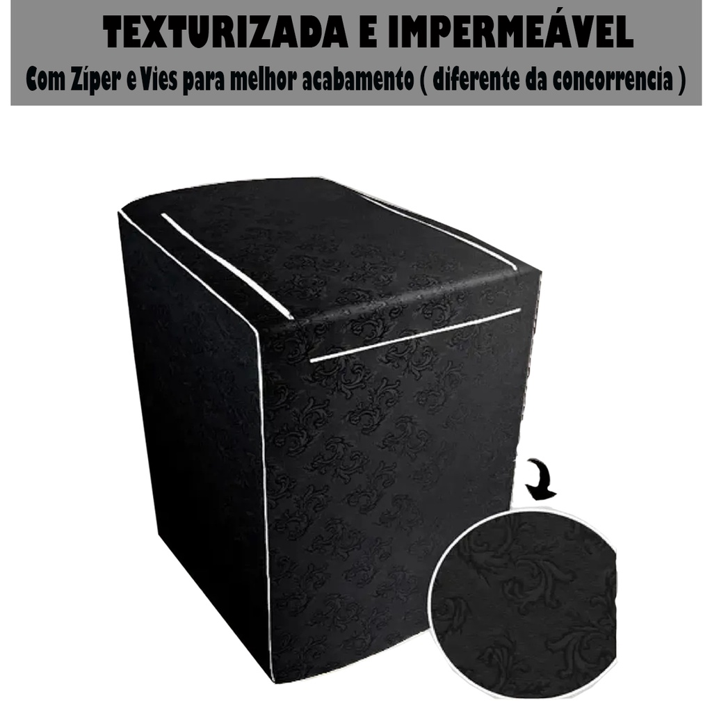 Capa Máquina De Lavar Impermeável Com Zíper