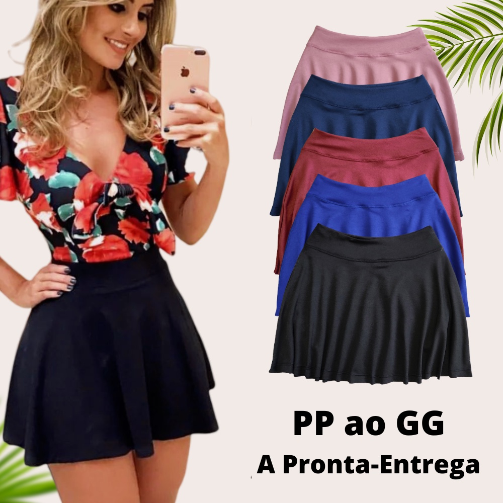 Saia Curta De Balada Rodada Mini PP Ao GG Pronta Entrega