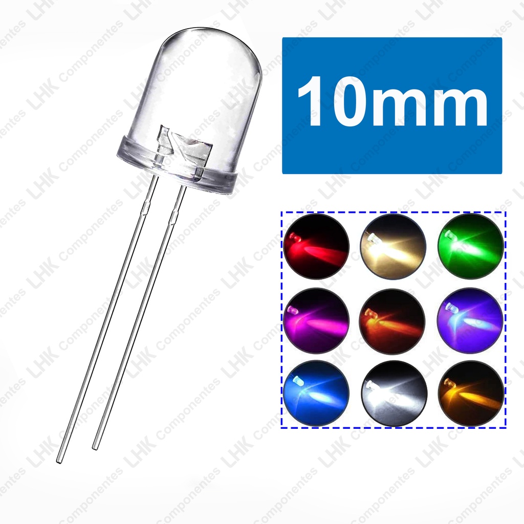 LED Cablati 10mm Rotondi Impermeabili Tutti I Colori 10mm Resistenze LED - Foto 6