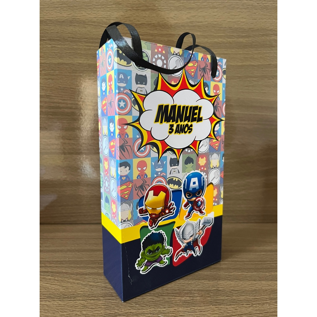Kit Sacolinhas Personalizadas Vingadores/Avengers Baby