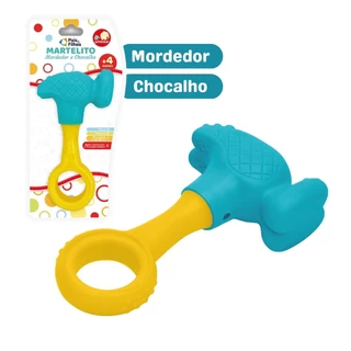 Brinquedo Bebê Mordedor Chocalho Macio Barulho Brinquedo de Menino Martelo