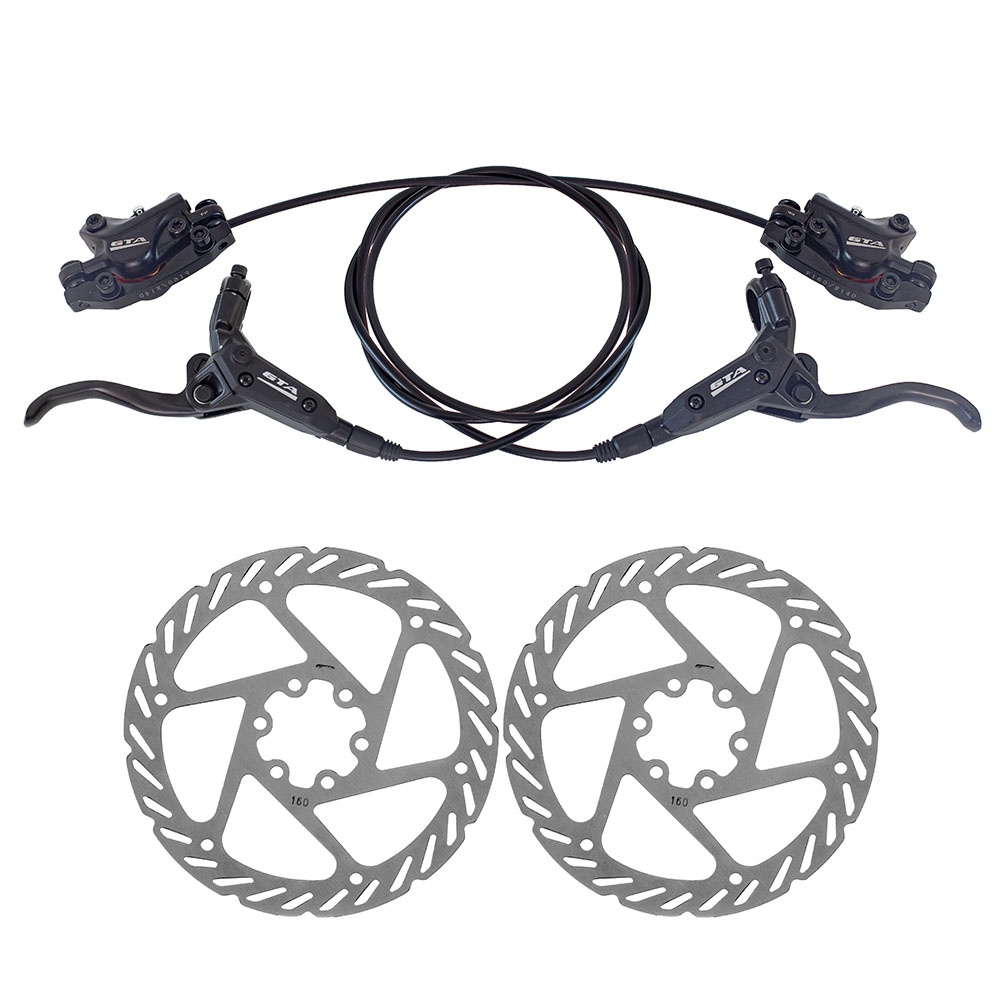 Kit Freio a Disco 160mm Hidraulico Bicicleta Bike Aro 26 29 Completo ...