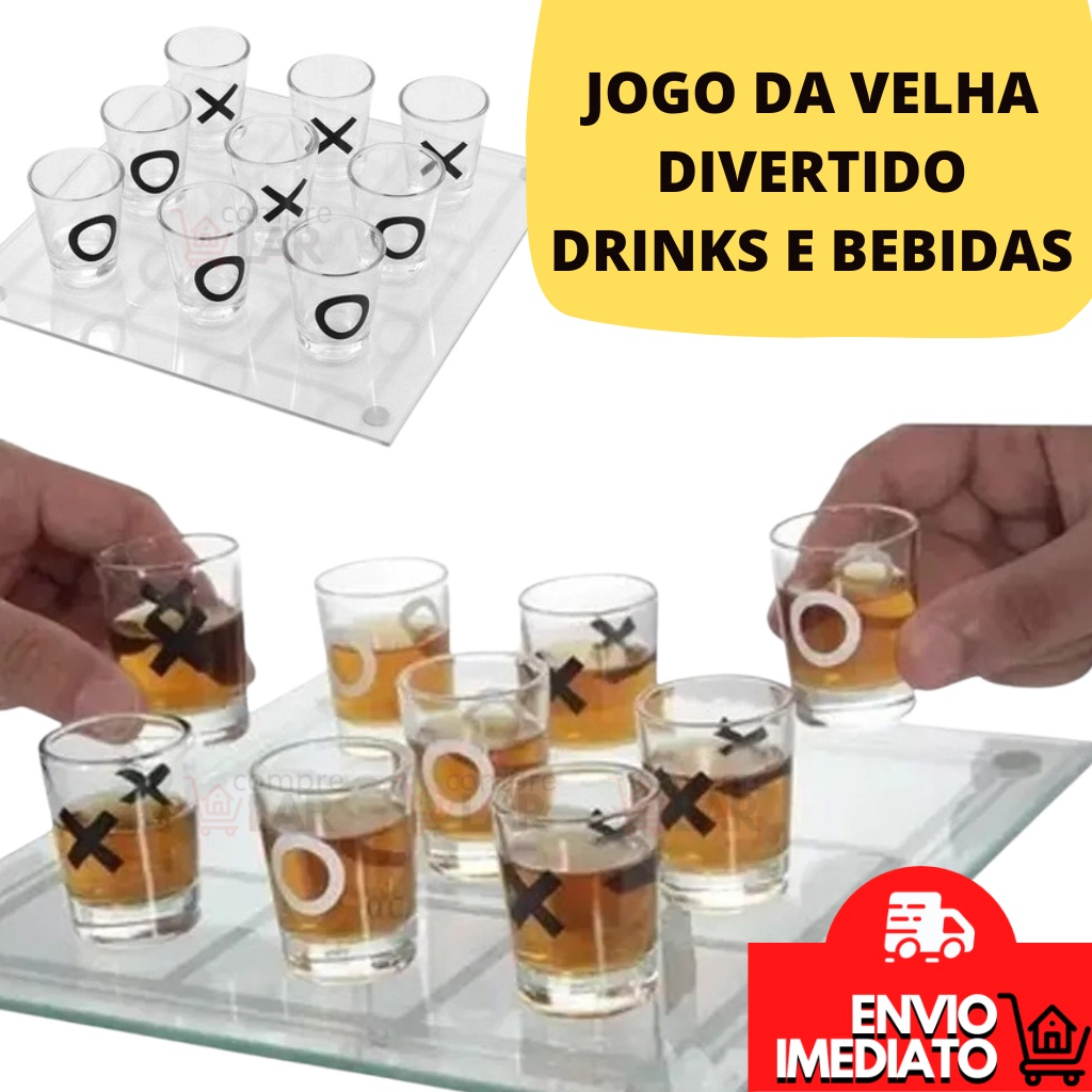 Kit Jogo Da Velha + Roleta Cassino Tequila Drink Destilado