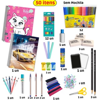 Kit Escolar Completo Para Doação - Lápis Caderno