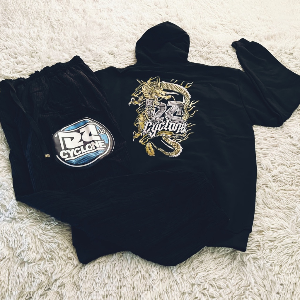 Conjunto Jaqueta Da Cyclone Veludo Dragon Pop e Calça New Top