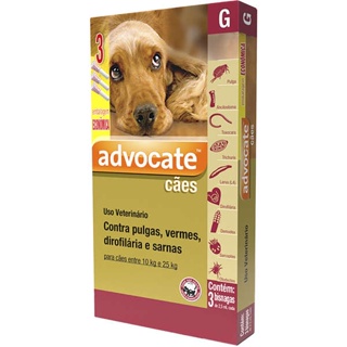 Advocate Antipulgas Cães de 10 a 25kg Combo 3 Pipetas 2,5ml